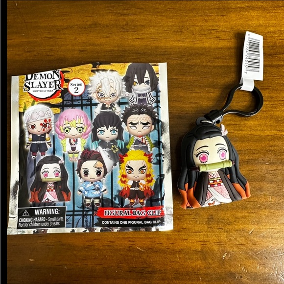 Nezuko Demon Slayer Figural Bag Clip Keychain - Picture 2 of 5